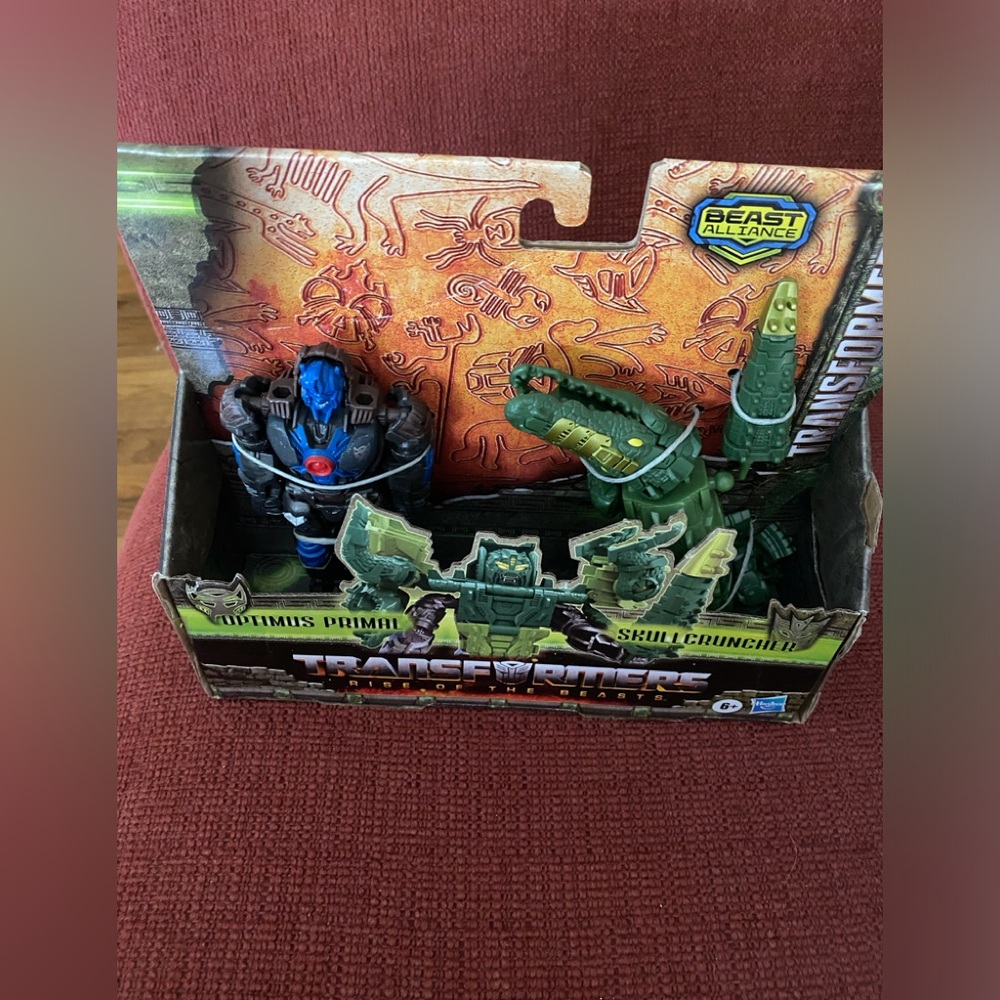 Transformers OPTMUS PRIME & SCULL CRUNCHER Rise of the Beasts 6+ BEAST ALLIANCE